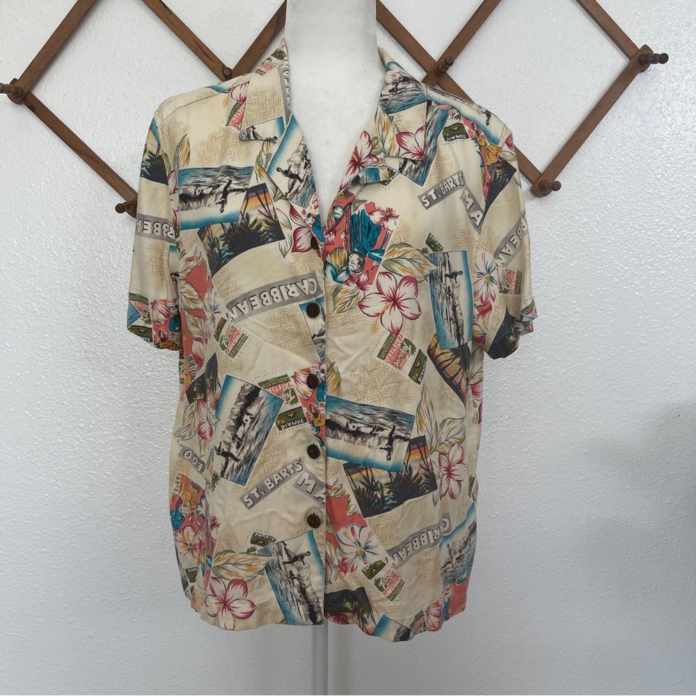 Caribbean Joe St. Barts Statement Button Down